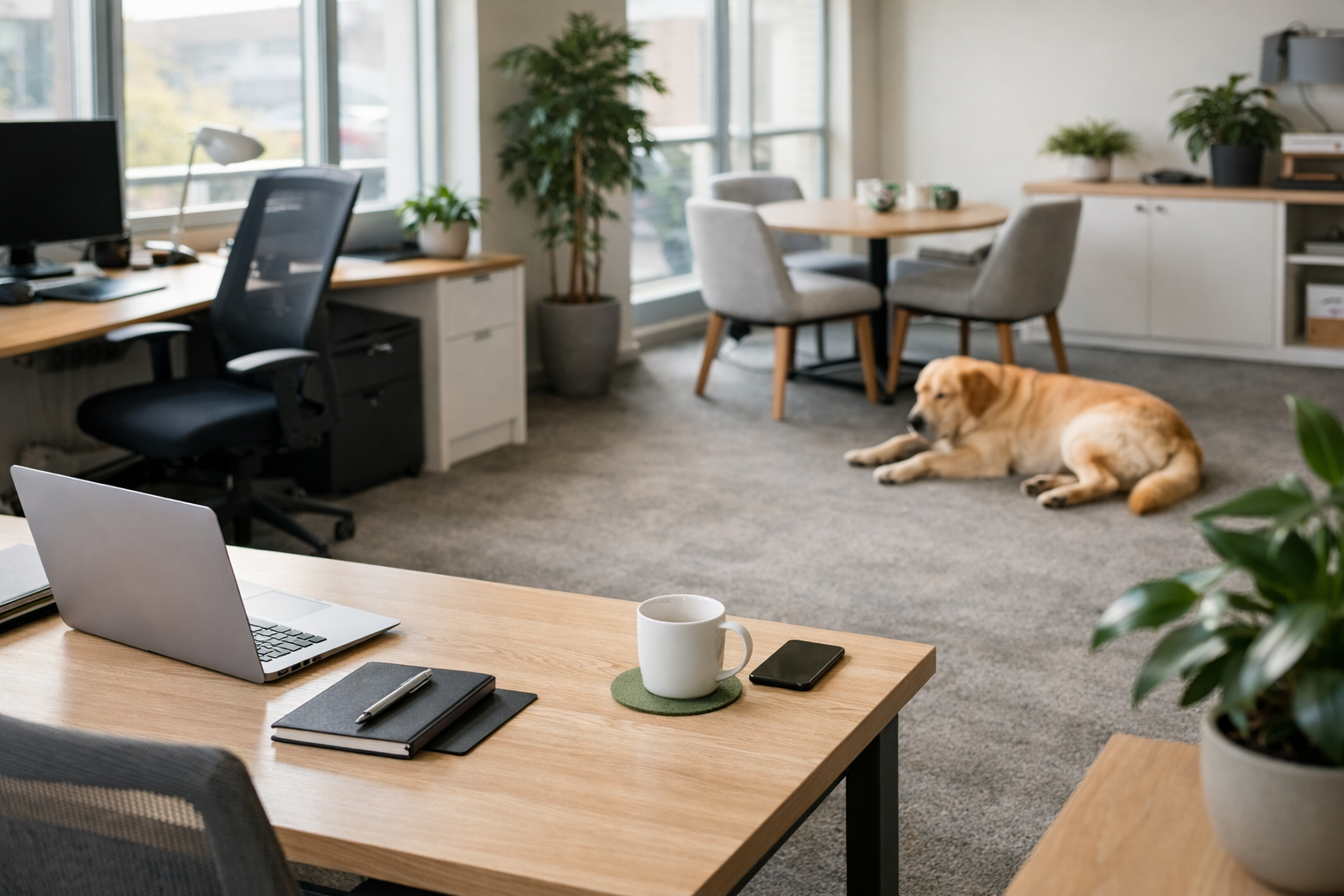 biuro ze zwierzętami – utrzymanie czystości w biurze