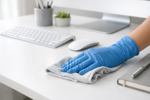 sprzątanie biur – dezynfekcja stanowiska pracy